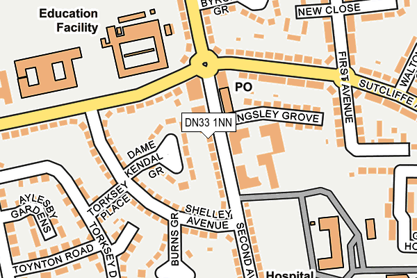 DN33 1NN map - OS OpenMap – Local (Ordnance Survey)