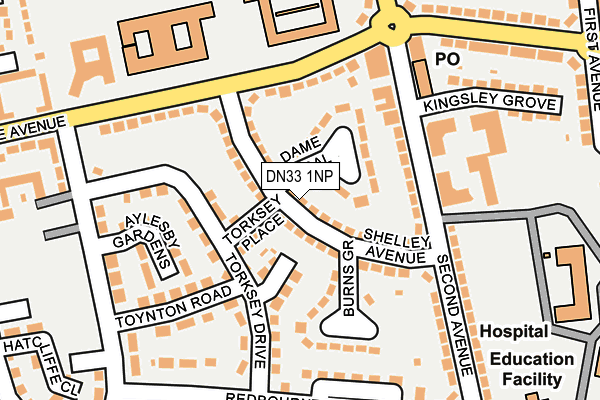 DN33 1NP map - OS OpenMap – Local (Ordnance Survey)