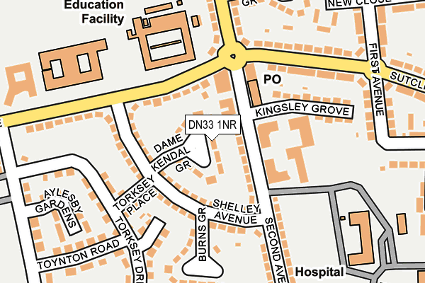 DN33 1NR map - OS OpenMap – Local (Ordnance Survey)