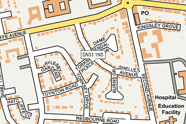 DN33 1NS map - OS OpenMap – Local (Ordnance Survey)