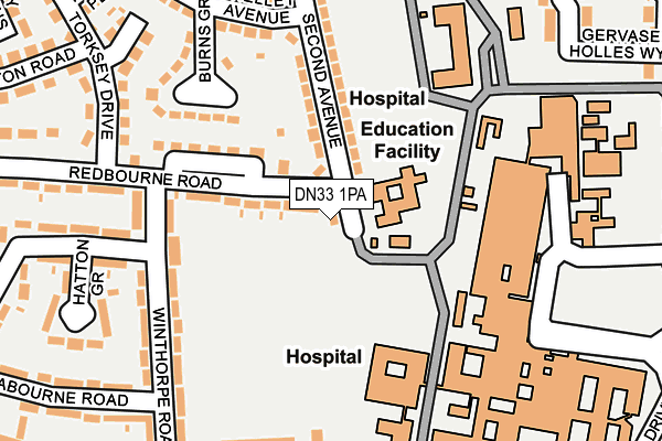 DN33 1PA map - OS OpenMap – Local (Ordnance Survey)