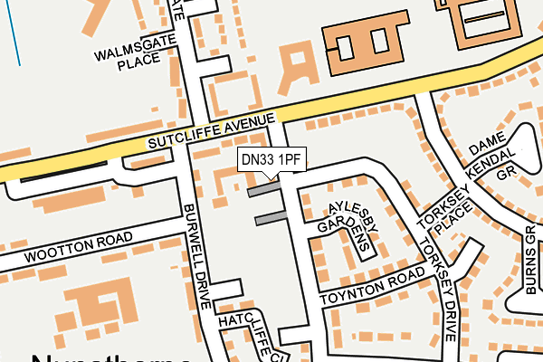 DN33 1PF map - OS OpenMap – Local (Ordnance Survey)
