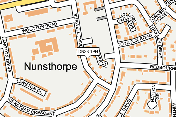 DN33 1PH map - OS OpenMap – Local (Ordnance Survey)