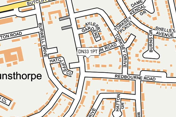 DN33 1PT map - OS OpenMap – Local (Ordnance Survey)