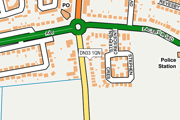 DN33 1QN map - OS OpenMap – Local (Ordnance Survey)
