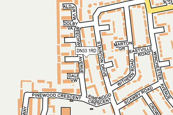 DN33 1RD map - OS OpenMap – Local (Ordnance Survey)