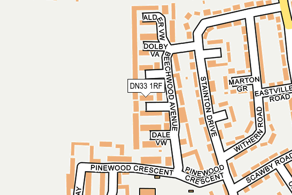 DN33 1RF map - OS OpenMap – Local (Ordnance Survey)