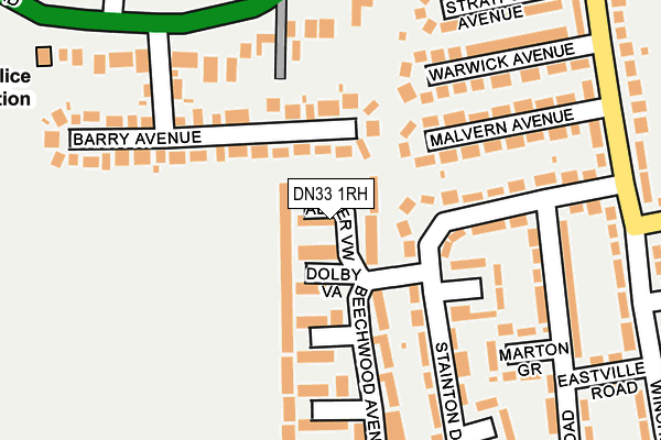 DN33 1RH map - OS OpenMap – Local (Ordnance Survey)