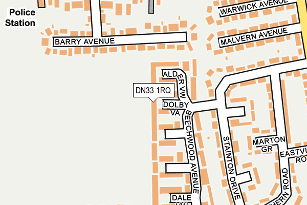 DN33 1RQ map - OS OpenMap – Local (Ordnance Survey)
