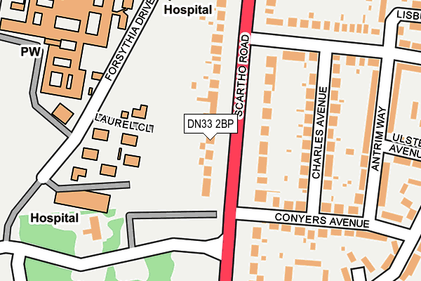 DN33 2BP map - OS OpenMap – Local (Ordnance Survey)