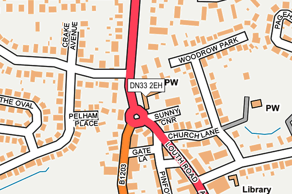 DN33 2EH map - OS OpenMap – Local (Ordnance Survey)