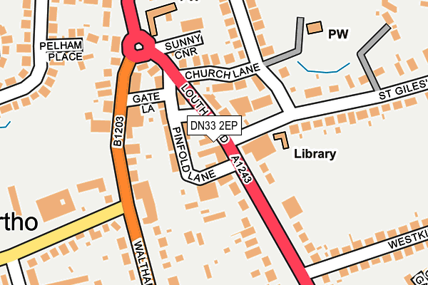 DN33 2EP map - OS OpenMap – Local (Ordnance Survey)
