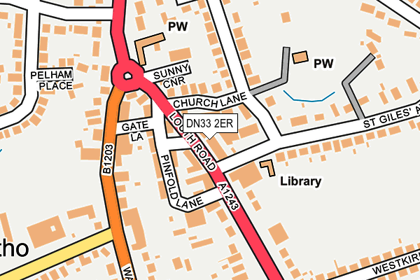 DN33 2ER map - OS OpenMap – Local (Ordnance Survey)