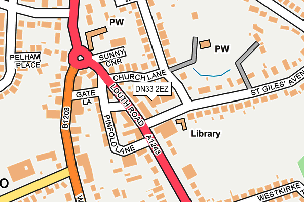 DN33 2EZ map - OS OpenMap – Local (Ordnance Survey)