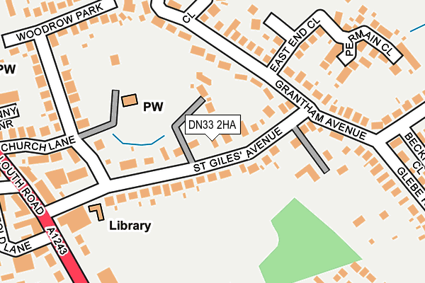 DN33 2HA map - OS OpenMap – Local (Ordnance Survey)
