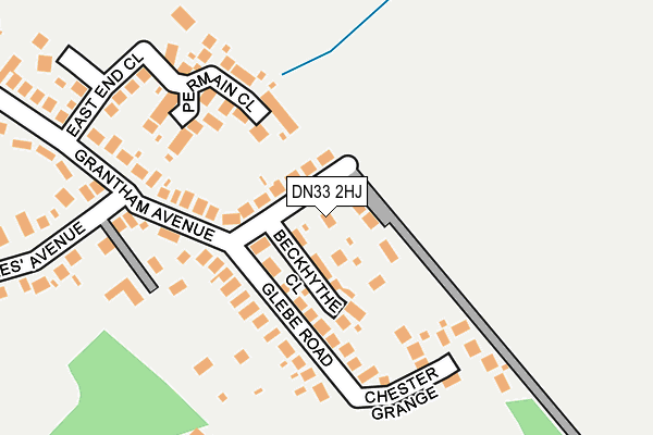 DN33 2HJ map - OS OpenMap – Local (Ordnance Survey)