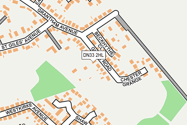 DN33 2HL map - OS OpenMap – Local (Ordnance Survey)