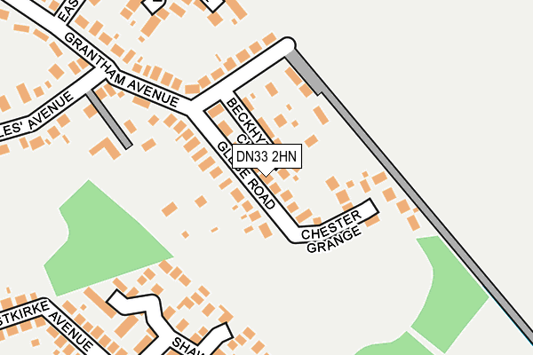 DN33 2HN map - OS OpenMap – Local (Ordnance Survey)