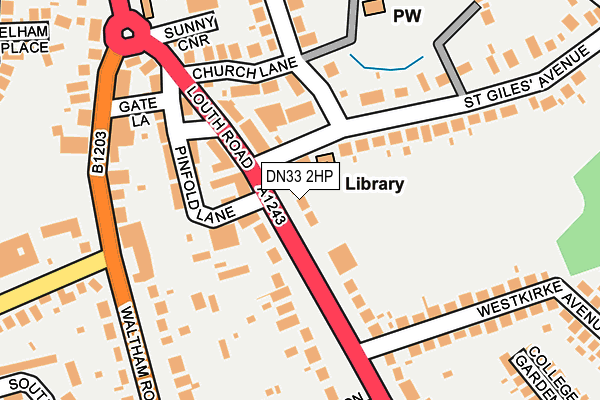 DN33 2HP map - OS OpenMap – Local (Ordnance Survey)