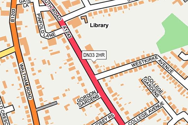 DN33 2HR map - OS OpenMap – Local (Ordnance Survey)