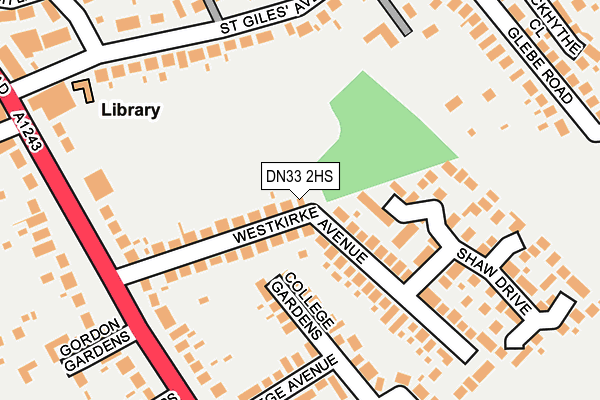 DN33 2HS map - OS OpenMap – Local (Ordnance Survey)