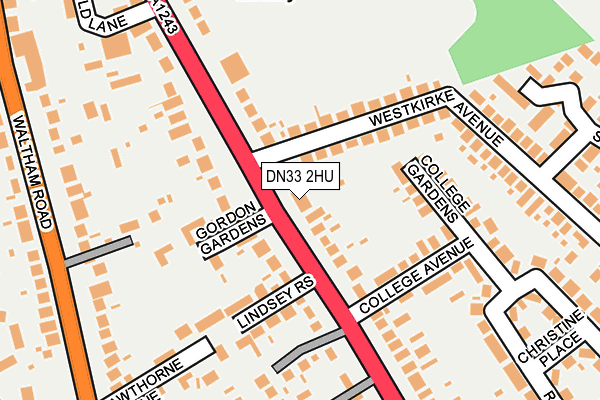 DN33 2HU map - OS OpenMap – Local (Ordnance Survey)