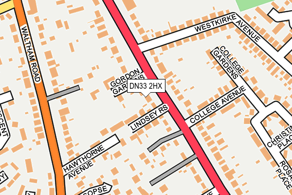 DN33 2HX map - OS OpenMap – Local (Ordnance Survey)