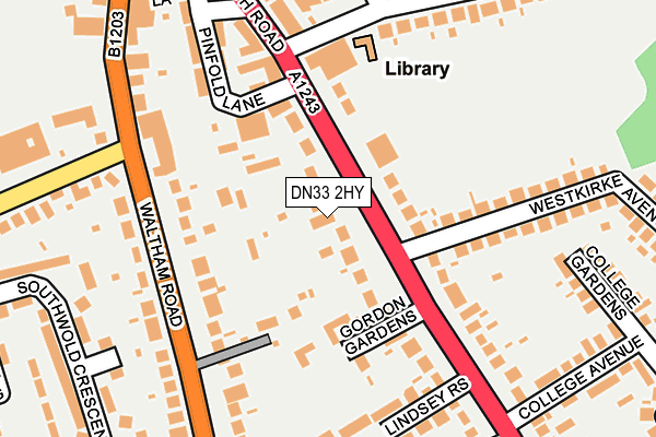 DN33 2HY map - OS OpenMap – Local (Ordnance Survey)