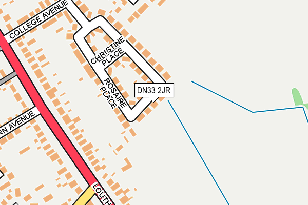DN33 2JR map - OS OpenMap – Local (Ordnance Survey)