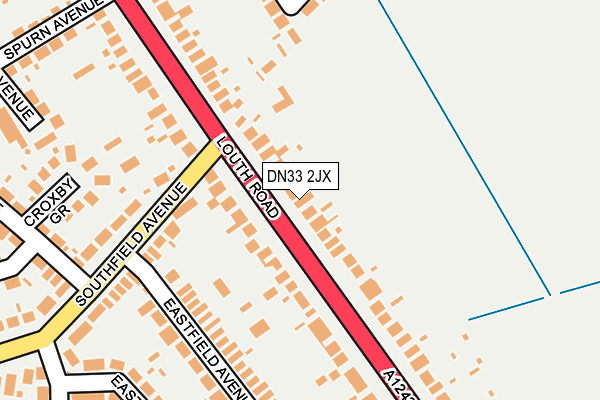 DN33 2JX map - OS OpenMap – Local (Ordnance Survey)