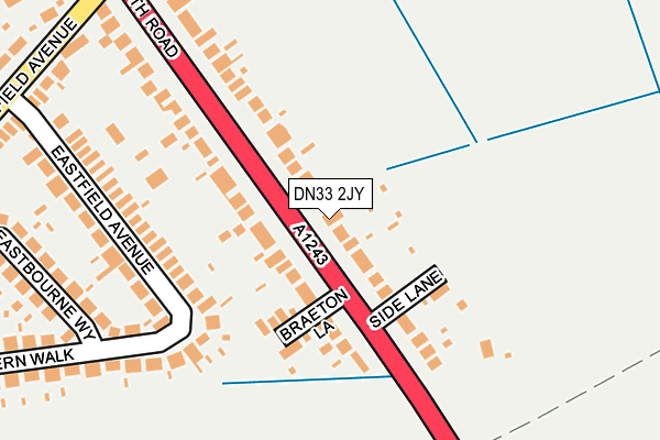 DN33 2JY map - OS OpenMap – Local (Ordnance Survey)