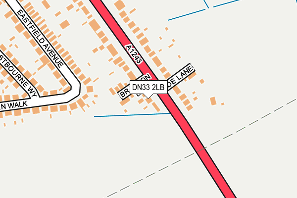 DN33 2LB map - OS OpenMap – Local (Ordnance Survey)