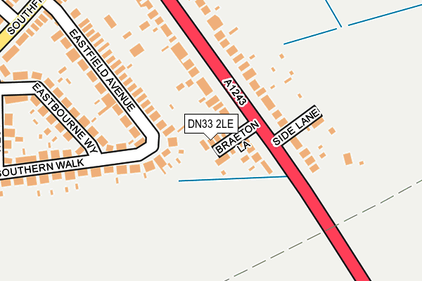 DN33 2LE map - OS OpenMap – Local (Ordnance Survey)