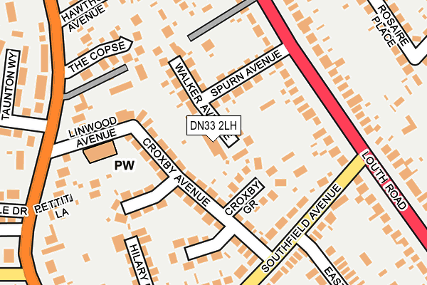 DN33 2LH map - OS OpenMap – Local (Ordnance Survey)