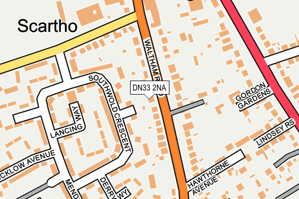 DN33 2NA map - OS OpenMap – Local (Ordnance Survey)