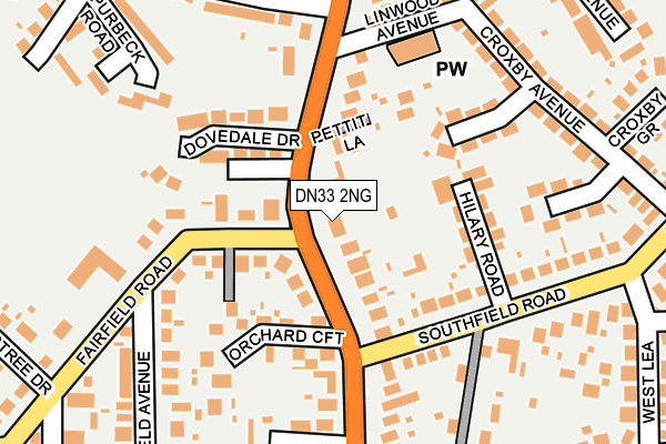 DN33 2NG map - OS OpenMap – Local (Ordnance Survey)