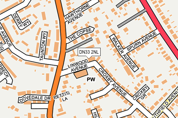 DN33 2NL map - OS OpenMap – Local (Ordnance Survey)