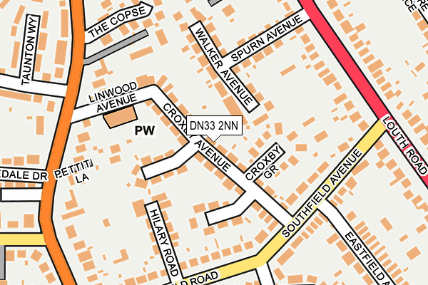 DN33 2NN map - OS OpenMap – Local (Ordnance Survey)