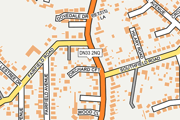 DN33 2NQ map - OS OpenMap – Local (Ordnance Survey)