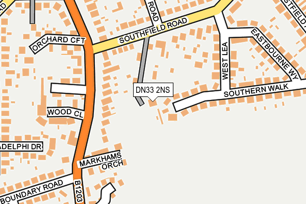 DN33 2NS map - OS OpenMap – Local (Ordnance Survey)
