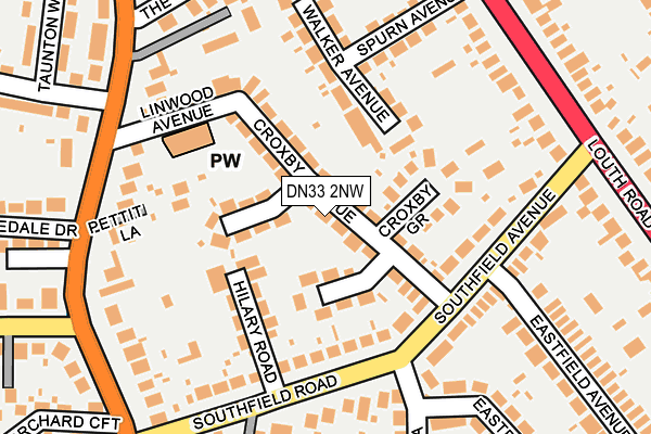 DN33 2NW map - OS OpenMap – Local (Ordnance Survey)
