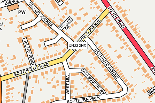 DN33 2NX map - OS OpenMap – Local (Ordnance Survey)