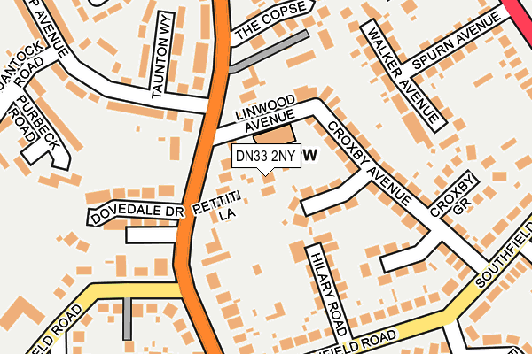 DN33 2NY map - OS OpenMap – Local (Ordnance Survey)