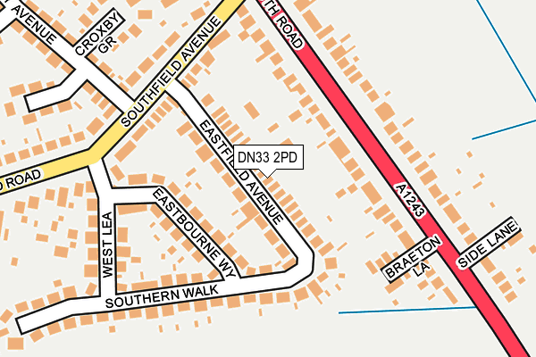 DN33 2PD map - OS OpenMap – Local (Ordnance Survey)