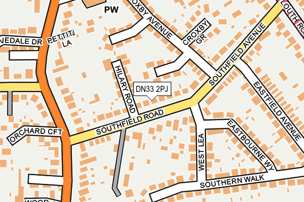 DN33 2PJ map - OS OpenMap – Local (Ordnance Survey)