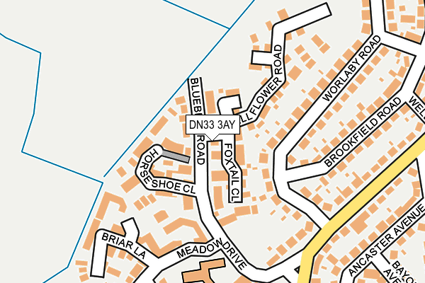 DN33 3AY map - OS OpenMap – Local (Ordnance Survey)