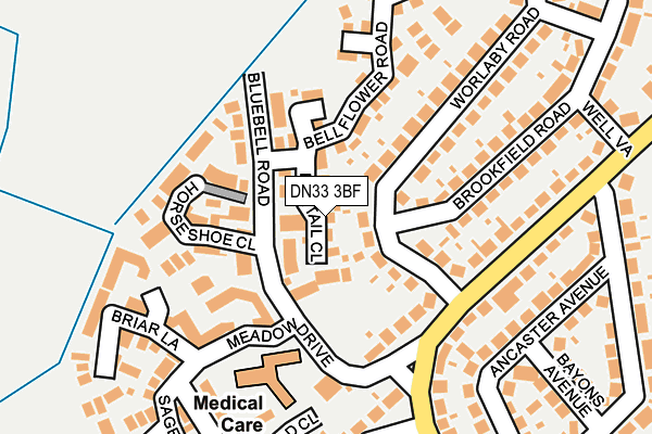 DN33 3BF map - OS OpenMap – Local (Ordnance Survey)