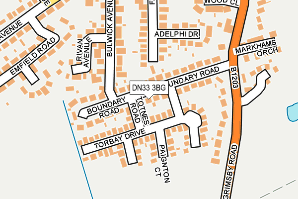 DN33 3BG map - OS OpenMap – Local (Ordnance Survey)