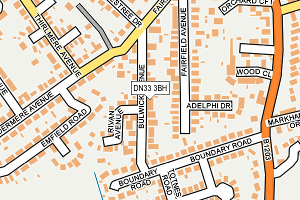 DN33 3BH map - OS OpenMap – Local (Ordnance Survey)