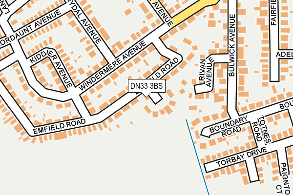 DN33 3BS map - OS OpenMap – Local (Ordnance Survey)